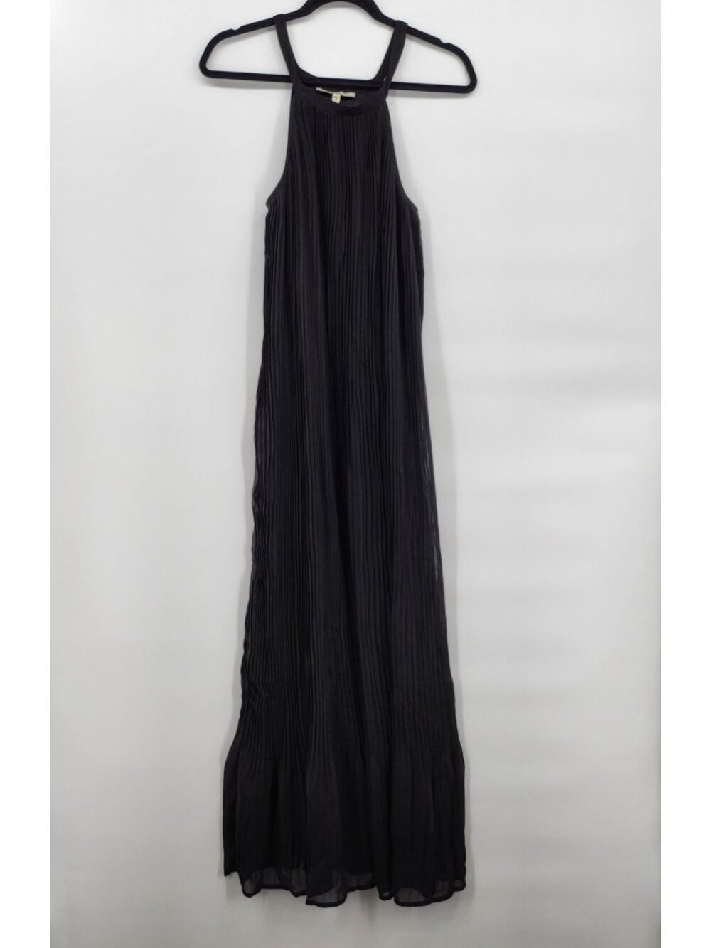 Lark Ro Pleated Maxi Dress Small Minimalist Luxury Chiffon Event Evening Formal